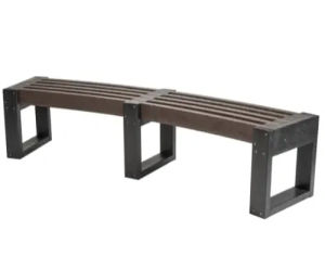 Edge Bench - recycled plastic curved outdoor seating for public spaces