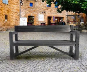 City Bench - recycled plastic outdoor bench for public seating