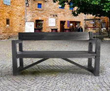 City Bench - recycled plastic outdoor bench for public seating