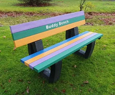 Buddy Bench - recycled plastic playground seating for children