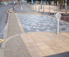 Granite blister tactile paving
