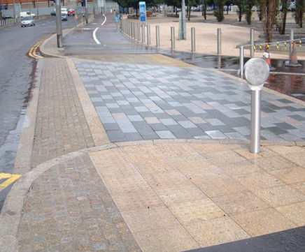 Granite blister tactile paving