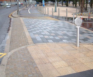 Granite blister tactile paving - natural raised bump stone paving slabs