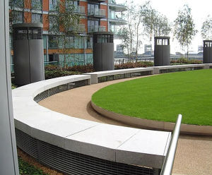 Bespoke grey granite seating