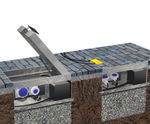 In Ground Box Unit - galvanised steel in-ground outdoor power unit