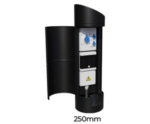 Sloped top power bollard