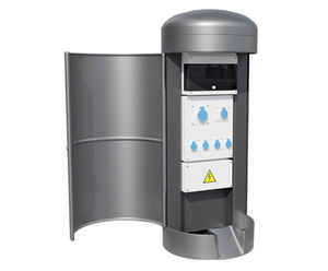 Power bollard with button top