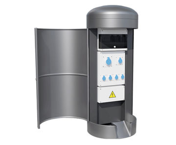 Power bollard with button top