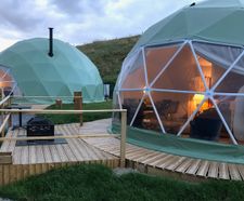 Luxury Geodesic Domes Use Non-Slip Decking