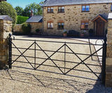 Traditional style steel entrance gates - made to order metal estate gates - on this page