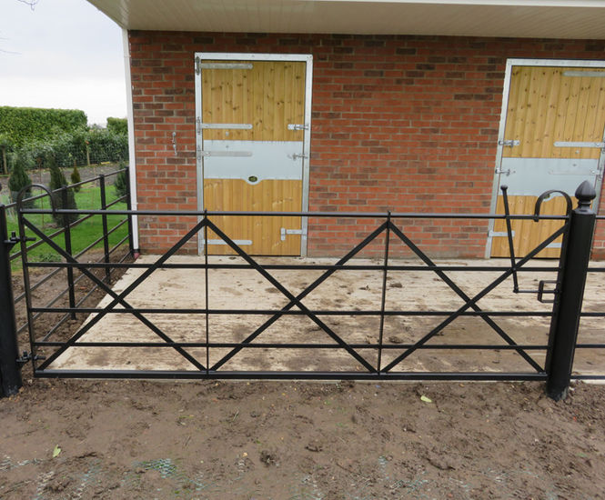 Traditional style metal field gates - made to order metal gates