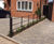 Traditional-style 4-bar steel estate and parkland fencing 2