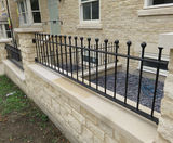 Traditional Vertical Bar Iron Railings - metal boundary fencing - on this page