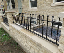 Traditional Vertical Bar Iron Railings - metal boundary fencing