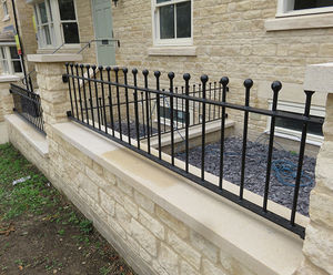 Traditional Vertical Bar Iron Railings - metal boundary fencing