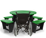 Calder - round recycled plastic wheelchair-accessible picnic table - on this page