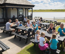 Denholme - heavy-duty recycled plastic A-frame 4–6 seater picnic table
