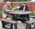 Calder - round recycled plastic 8-seater picnic table with benches 5