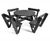 Calder - recycled plastic picnic table and benches with backrests 1