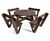 Calder - recycled plastic picnic table and benches with backrests 2
