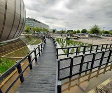 Recycled plastic boardwalks, fishing pegs and dipping platforms