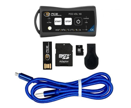 PCE-VDL 16I Data Logger - machine vibration and environment monitor