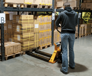 PCE-PTS 1N Heavy-Duty Scale - steel pallet jack for weighing shipments