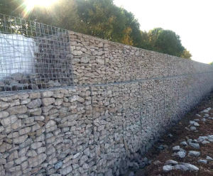 Gabion Baskets - steel mesh cages filled with stone for retaining walls