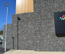 Gabion Cladding - welded mesh stone panels for building wall facades