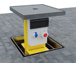 PUPS04 service unit - outdoor stainless steel retractable power supply