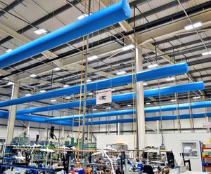 Fresh air ventilation fabric ducting systems