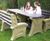 Stonehenge Dining Set - recycled plastic outdoor table and bench set 3