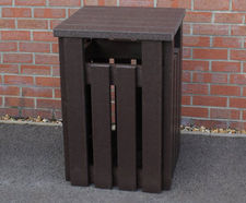 Premium Recycled Plastic Litter Bin - outdoor waste bin for public spaces