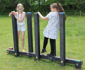 Log Weave - recycled plastic playground balance beam for schools