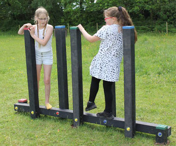 Log Weave - recycled plastic playground balance beam for schools