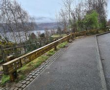 N2 BL01 crash barrier - Urquhart Castle Visitors Centre