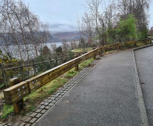 N2 BL01 crash barrier - Urquhart Castle Visitors Centre