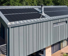 RHEINZINK-PV - roof-integrated zinc solar panels for metal roofs