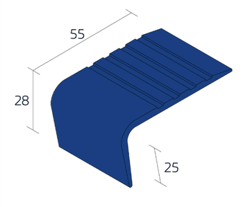 Flexible Stair Nosings - pvc stair edge trim for light traffic stairs