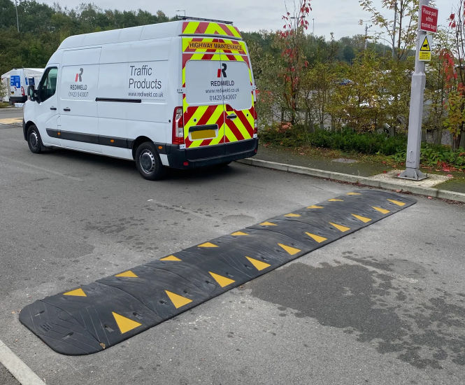 SitecopPlus Speed Ramp - recycled rubber HGV speed bump for car parks