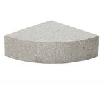 Silver grey granite quadrant corner kerb