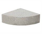 Silver grey granite quadrant corner kerb - on this page