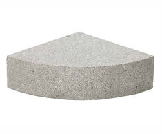 Silver grey granite quadrant corner kerb