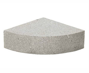 Silver grey granite quadrant corner kerb
