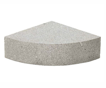 Silver grey granite quadrant corner kerb