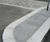 Silver grey granite radius kerbs 0