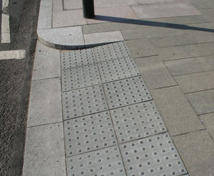 Granite blister tactile paving
