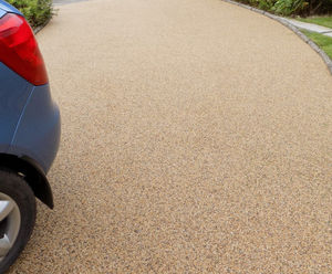 Natural stone resin bound surfacing system