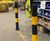Black & Yellow - high-visibility mild steel bollards 2
