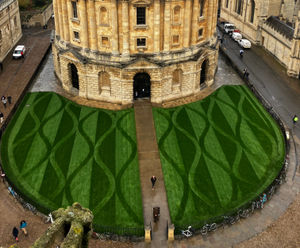 Landscaping as art at Radcliffe Camera